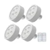 E27 Base Led Puck Light 8 Leds Under Cabinet Lamp 2700K-6500K Battery Powered Dimmable Decoration for Bedroom,Study,